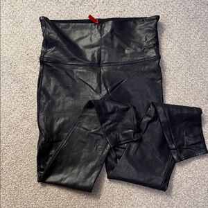 Spanx Black Faux Leather Leggings